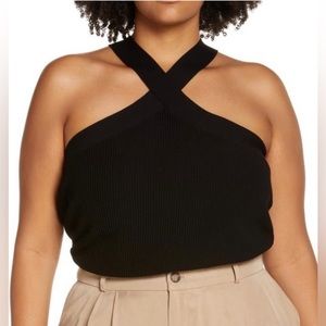 Halogen Ribbed Cris- Cross Top